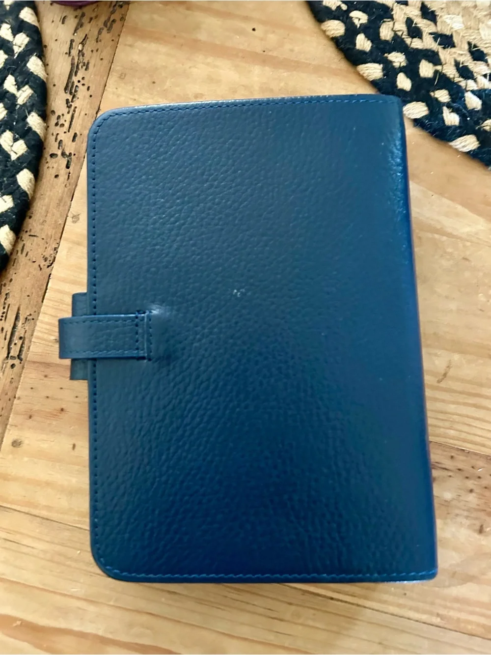 filoFAX Blue Leather Folio Case with Snap Tab - Picture 2 of 5